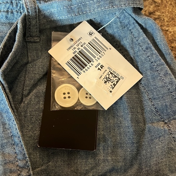 Lauren Ralph Lauren Belted Cotton Chambray Shorts 4.5" Inseam Classy NEW Size 16 - Picture 6 of 7